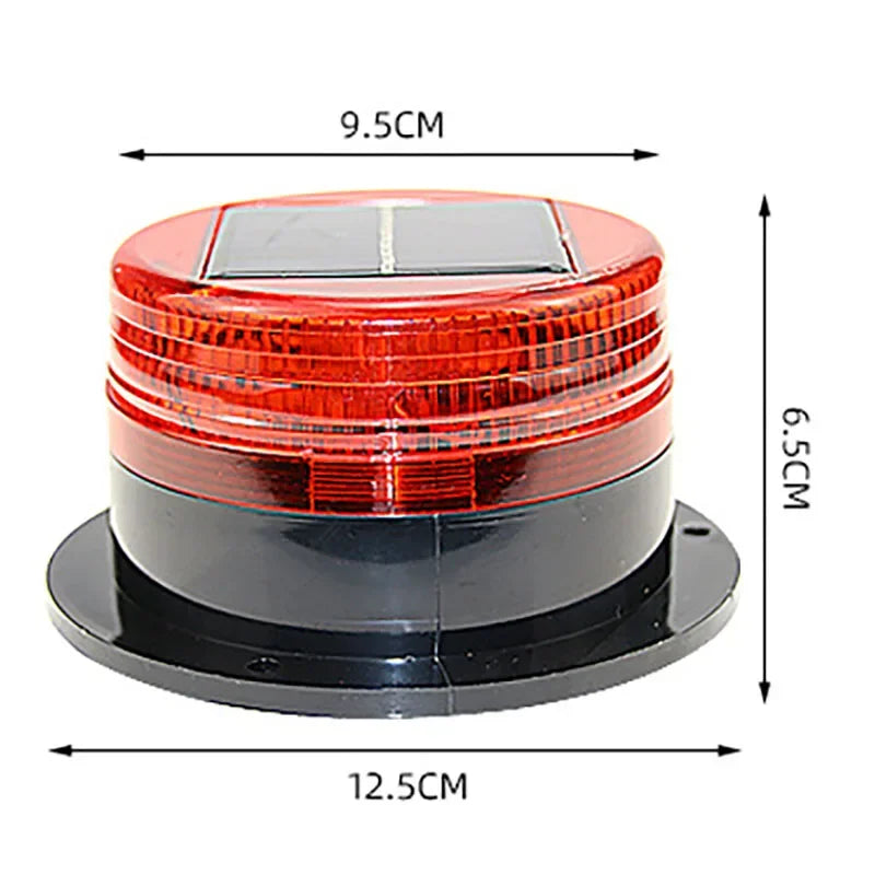 Solar LED Magnetic Warning Light Car Truck Vehicle Strobe Beacon Flashlight Emergency Signal Night Sensor Flashing