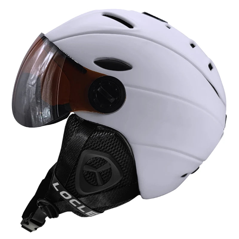 LOCLE Goggles Skiing Helmet Visor Men Women IN-MOLD CE Certificate Outdoor Sports Snow Snowboard Helmet Skateboard