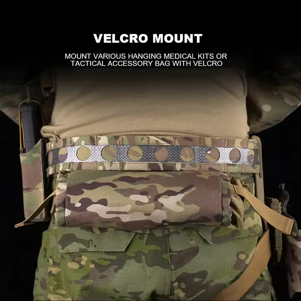 Tactcal Battle 2 Layers Waistbelt Ferro Bison Belt Quick Detach Metal D-Ring Buckle MOLLE Hunting Combat Waistband Airsoft Gear