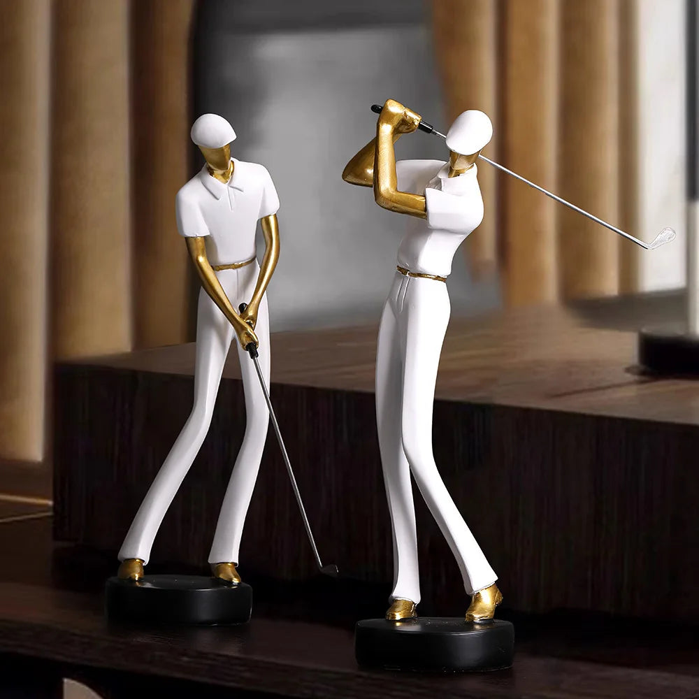 Nordic Golf Character Ornament Light Luxury High-end Office Desktop Study Living Room TV Cabinet Home Decoration