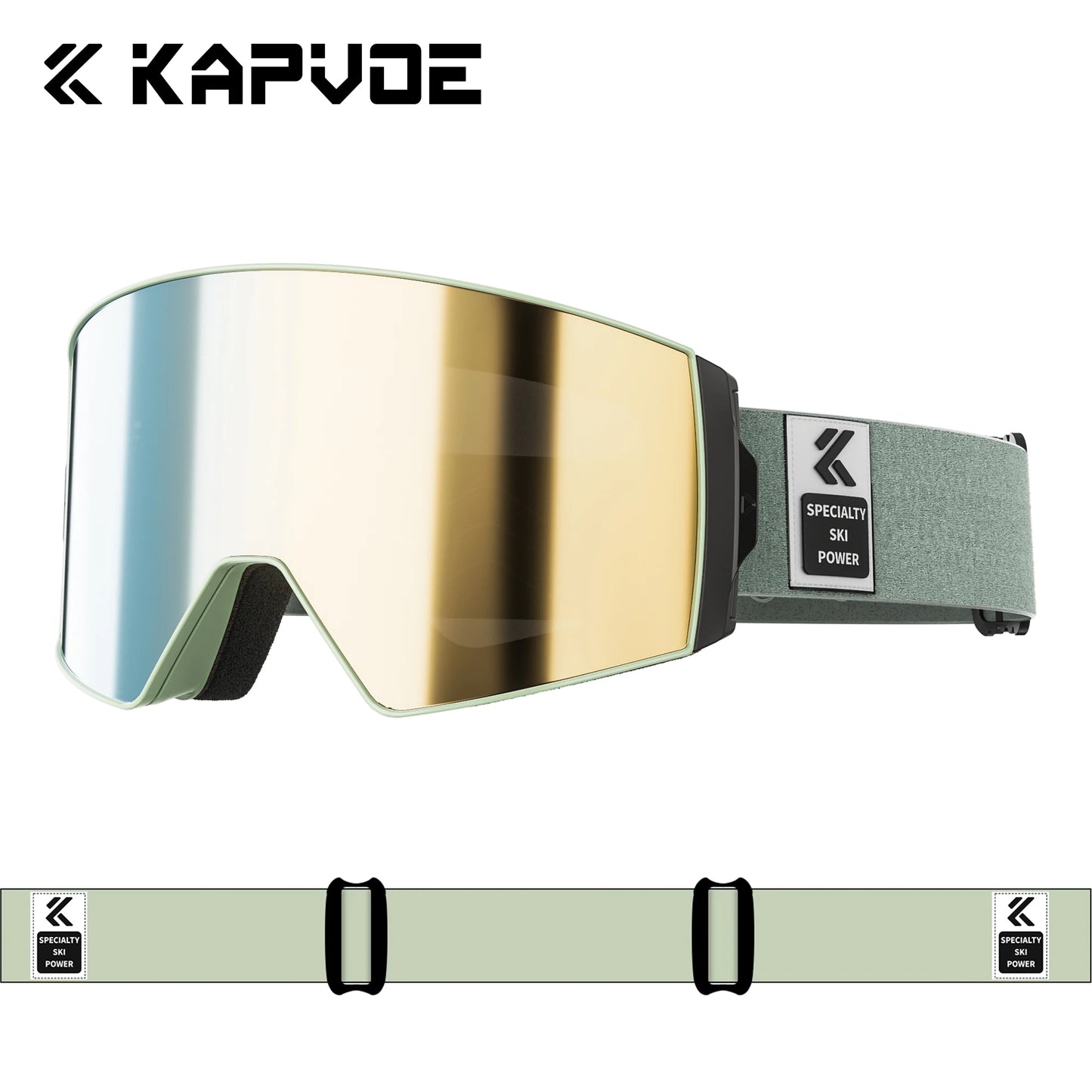 Kapvoe Snow Goggles Ski Sunglasses Snowboarding Mask Men Women Anti-Fog Lens Kit UV400 Protection Snowmobile Glasses Motorcycle