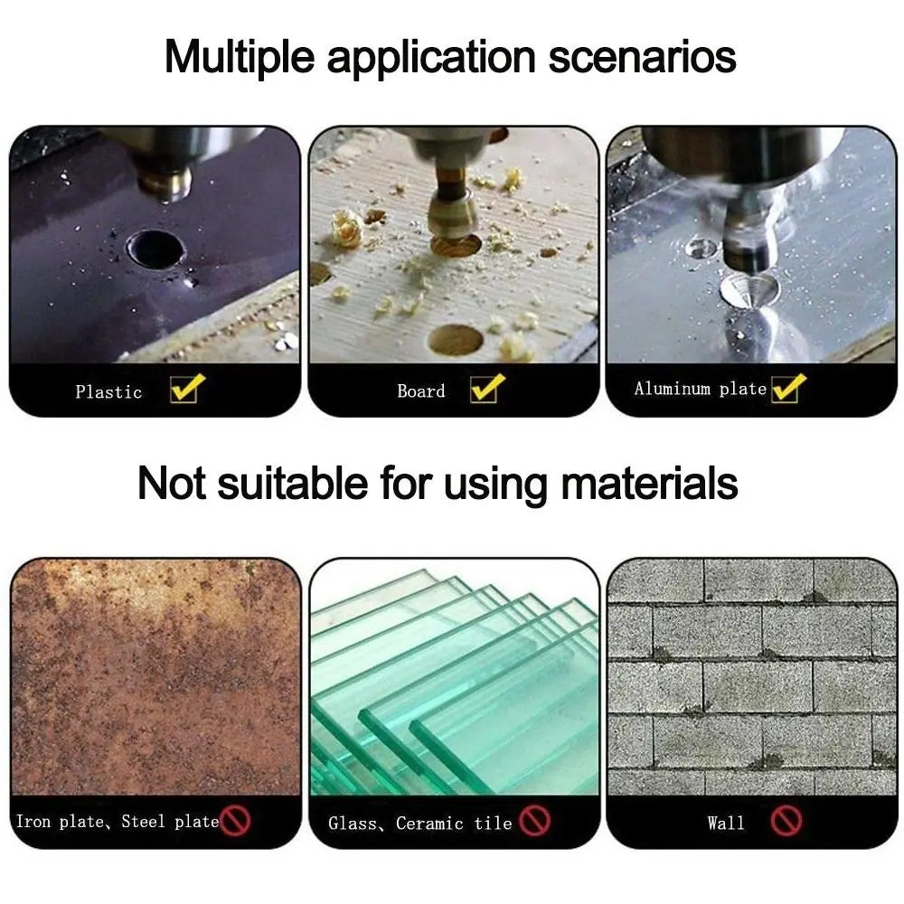 HSS Titanium Coated Countersink Drill Bit Set - 90° Deburring Chamfering Cutter for Metal