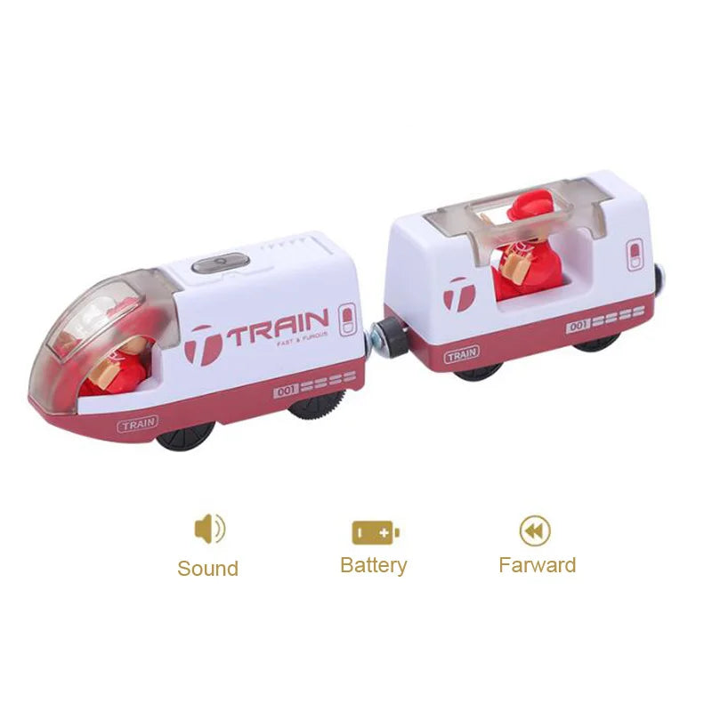 New Electric Wooden Train Set Toy Train for Boys Girls Compatible with Wooden Train Track Racing Track Toys Gift For Kids