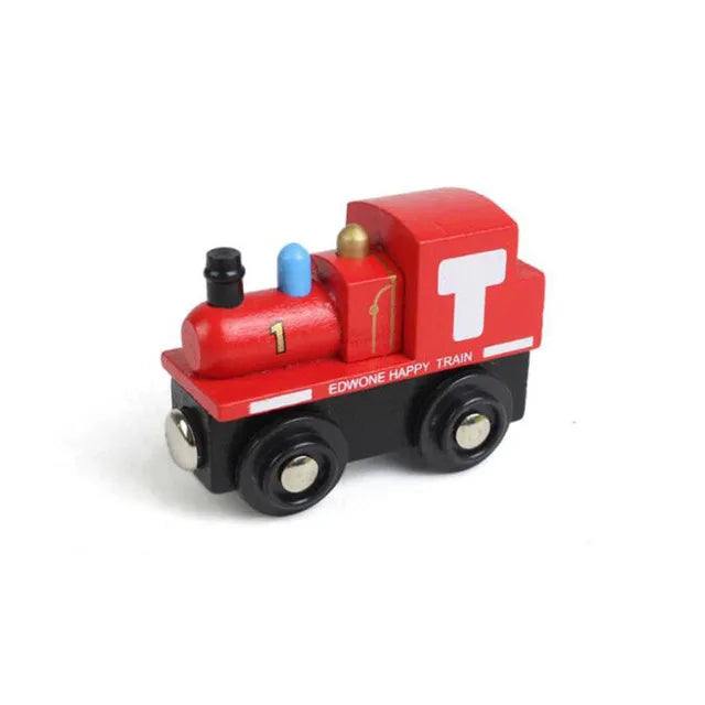 Wooden Magnetic Trolley Wood Track Accessories Car Train Track Scene Airplane Truck Wooden Tracks Educational Toys Children Gift