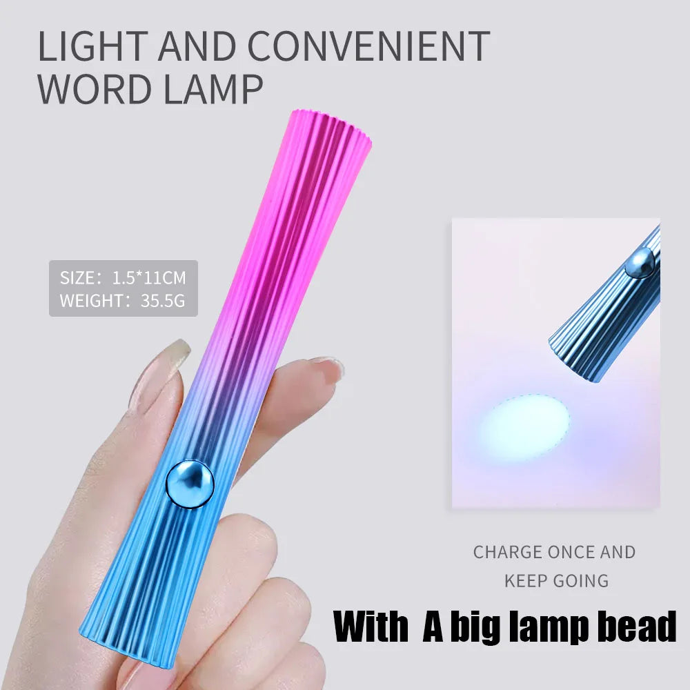 1Pcs Handheld UV Lamp 2W Wavelength 365nm395nm Professional Nail Lamp Dryer Quick Drying Manicure Lamp For Nail Art
