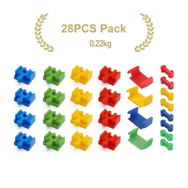 Kids Railway Toys Wooden Train Track Accessories Universal Plastic Blocks Clips Connectors Adapters fit for Brand Wooden Tracks