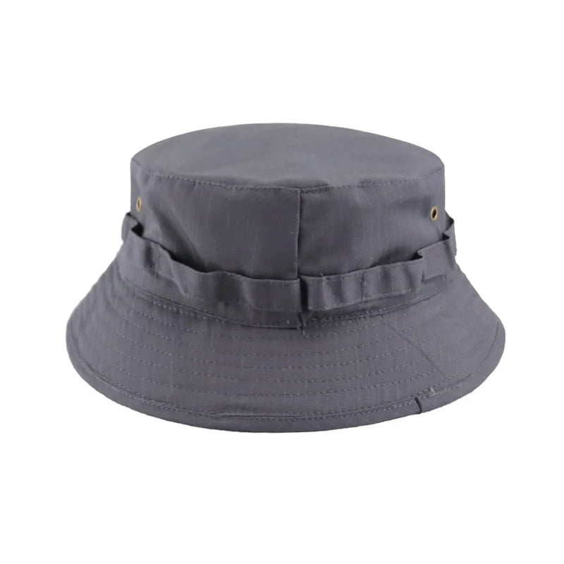 Men's Panama Hat Bucket Hat Tactical Sunscreen Camouflage Outdoor Travel Climbing Fishing Caps Training Beach Men's Hiking Hat