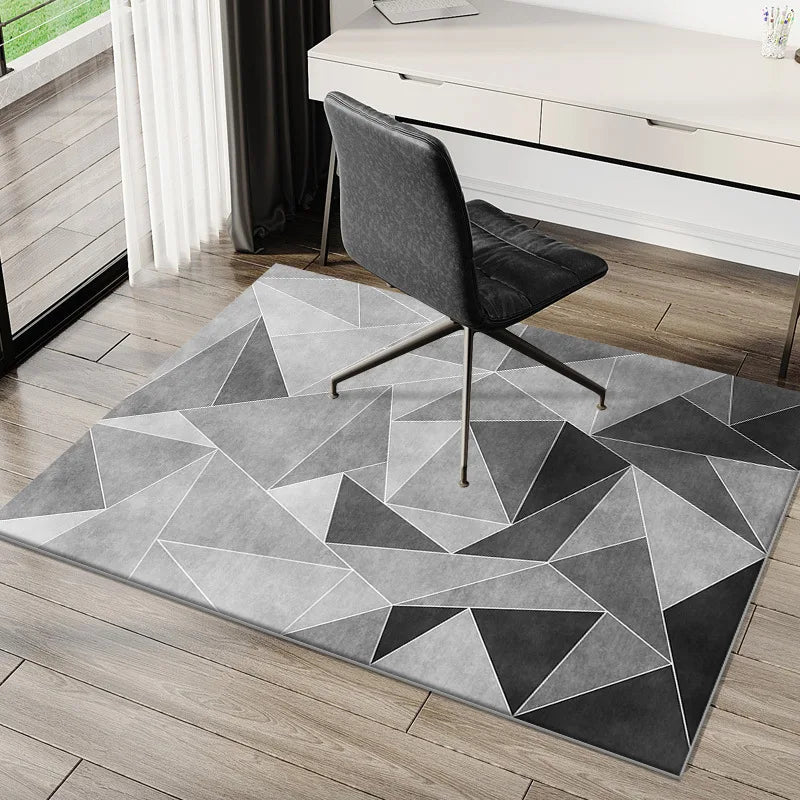 VIKAMA Crystal Velvet Carpet Easy to Take Care of Living Room Desk Computer Gaming Swivel Chair Non-slip Mat Bedroom Floor Mat