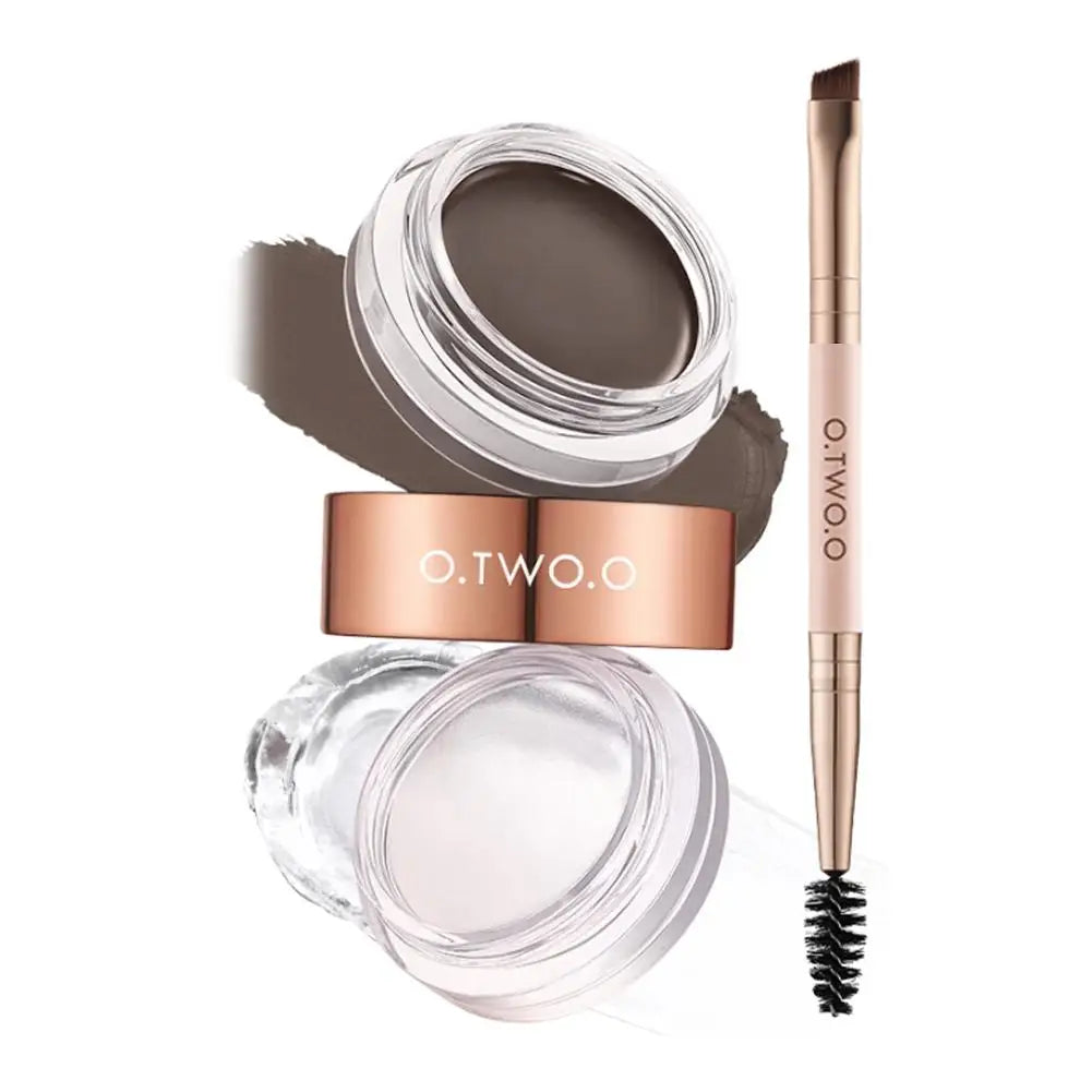 3 Colors Eyebrow Pomade Cream Waterproof Long Lasting Creamy Texture Eye Brow Tint Enhancers Makeup Cosmetics With Brush