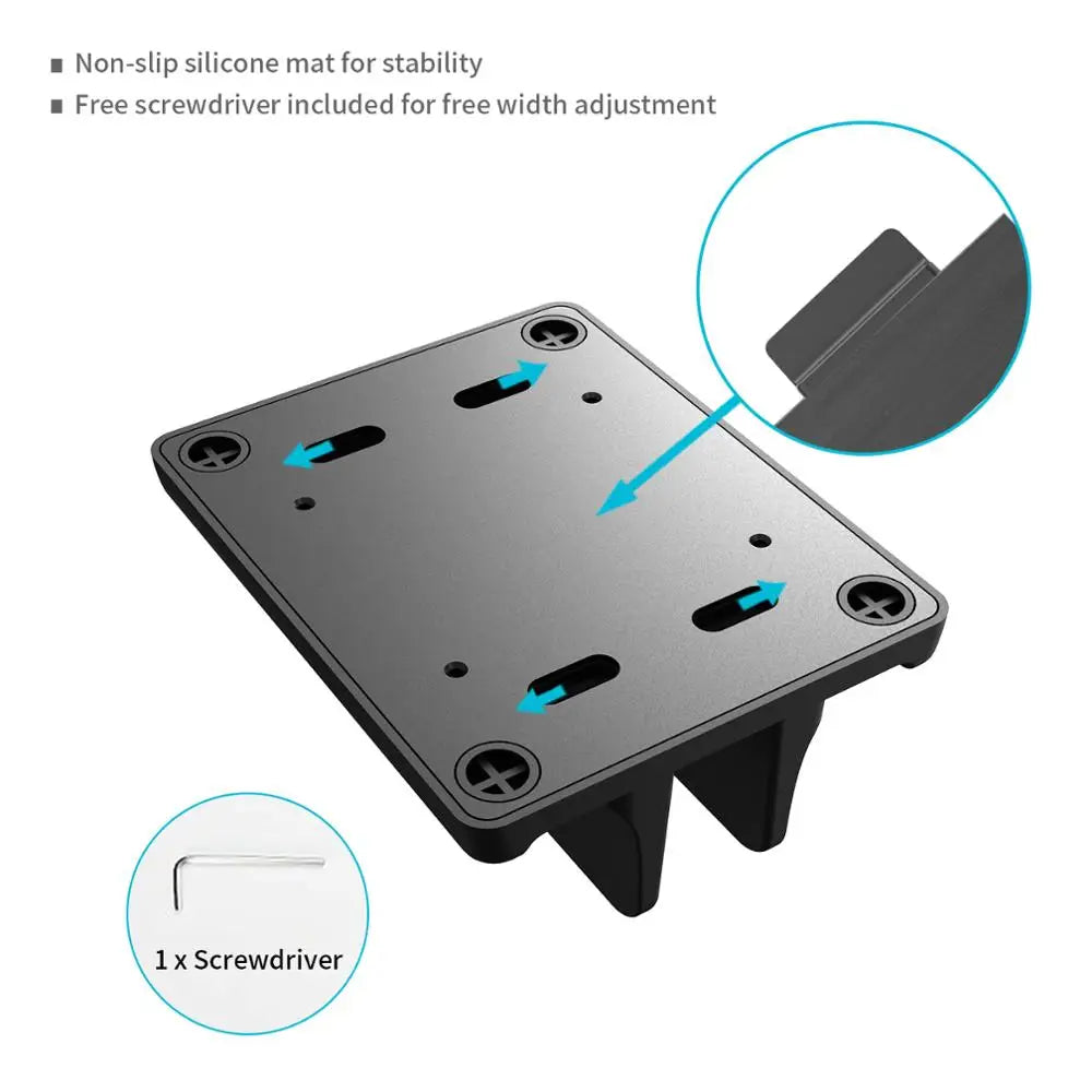Vertical Laptop Stand Plastic Portable Macbook/Tablet/Phone Holder Adjustable Desktop Notebook Dock Space Save Accessory-Vaydeer