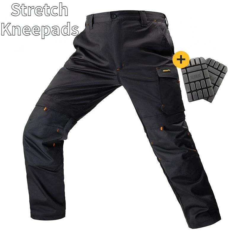 Summer Thin Cargo Pants Men's Multi-pocket Tear Resistance Stretch Trousers Outdoor Site Working Wear-resistant Pants Workwear