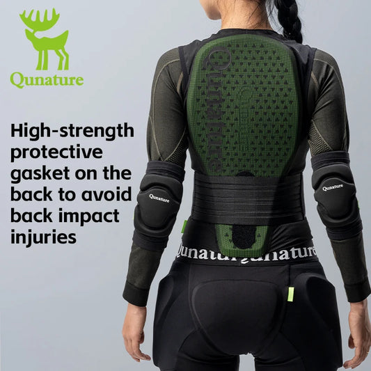 Qunature Ski Vest  Outdoor Sports Back Protection Vest Adults Thickened ESA Pad Protector Breathable Ski Snowboard Vest
