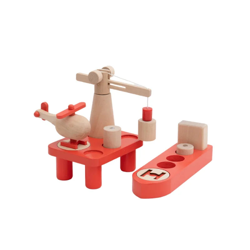 Wooden Train Track Accessories Roadblocks Station Scene Educational Toy For Kids Compatible with Thomas Wooden Railway System