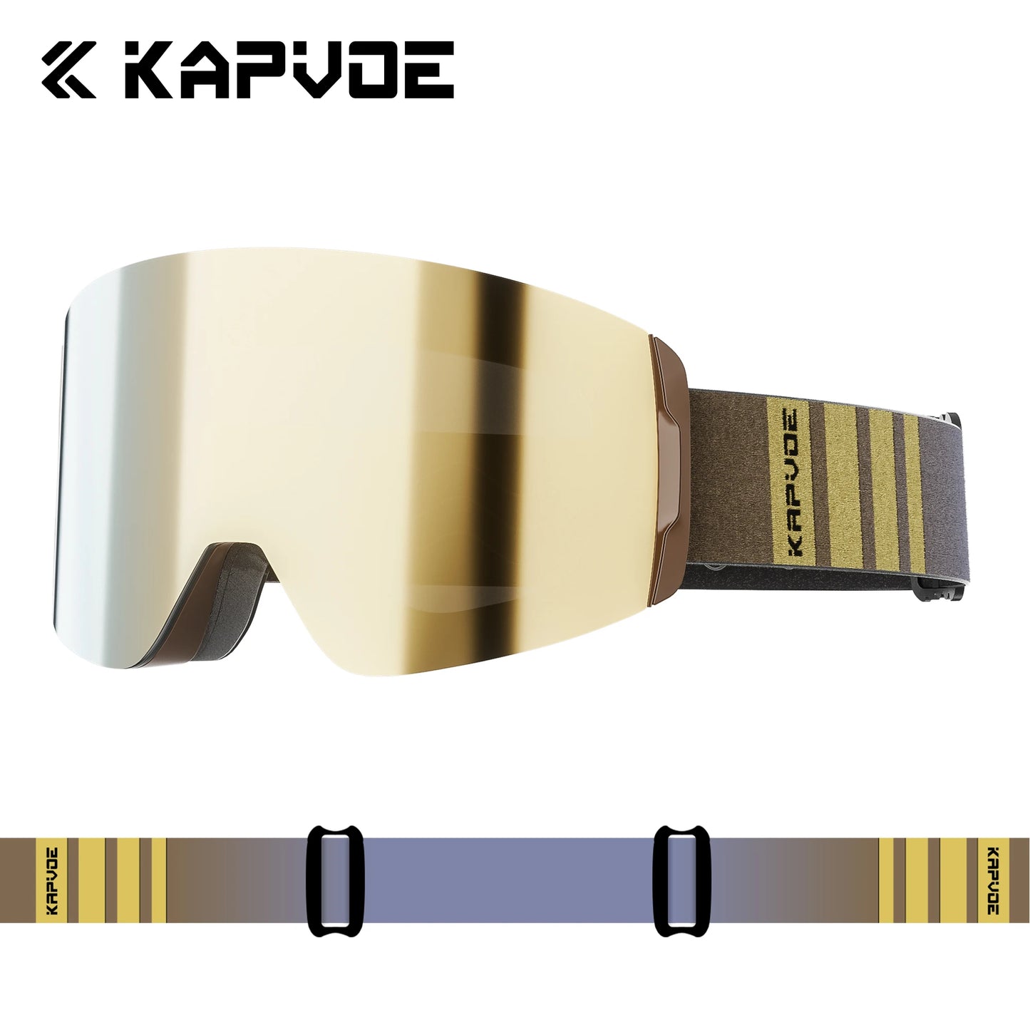 KAPVOE Photochromic Skiing Glasses Anti-fog Winter  for Men Women Outdoor Sports Glasses Racing Backcountry Skiing Snow Eyewear