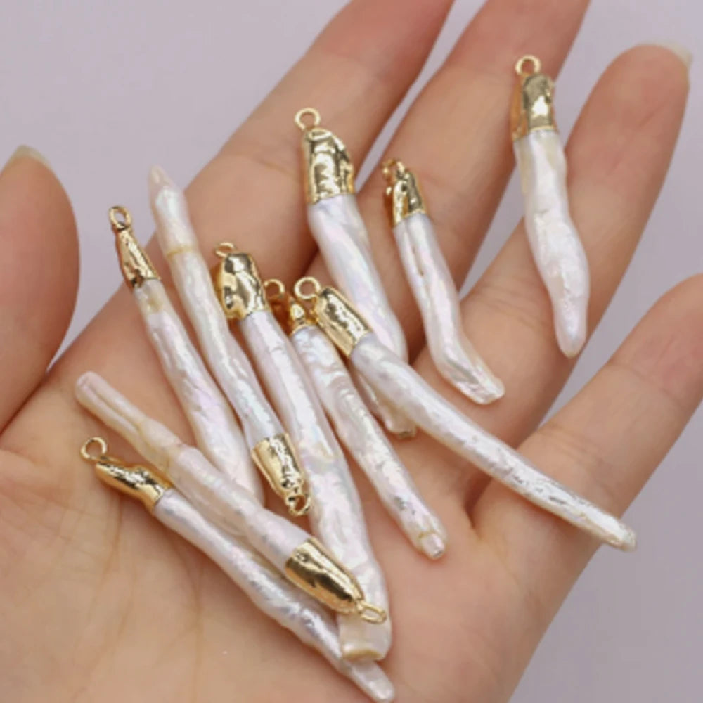 3pcs/lot Natural Freshwater Pearl Beads No Hole Irregular Pearl Loose Beads for DIY Necklace Jewelry Accessories