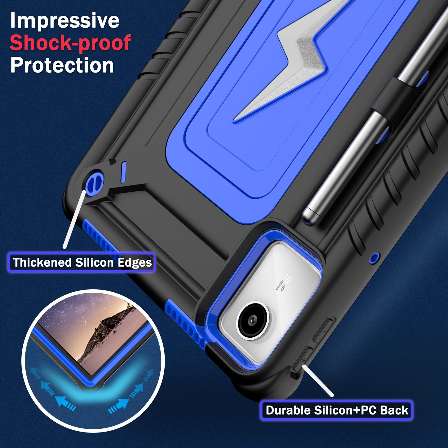 For Lenovo Tab M11 Xiaoxin Pad 2024 11" TB331FC 330FU  Kids Shockproof Tablet Protector Case  With Shoulder Strap and Kickstand
