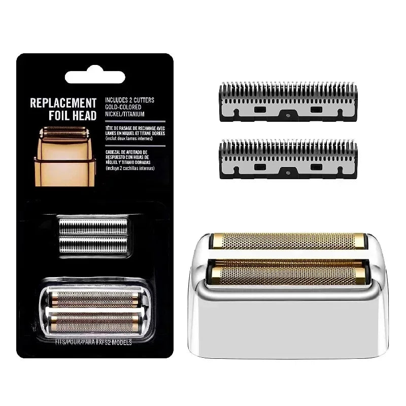 Replacement Head Foil & Cutters Blade Fit For BaBylissPRO Barberology FXFS2 Double Foil Electric Shaver ，For BaByliss Razor