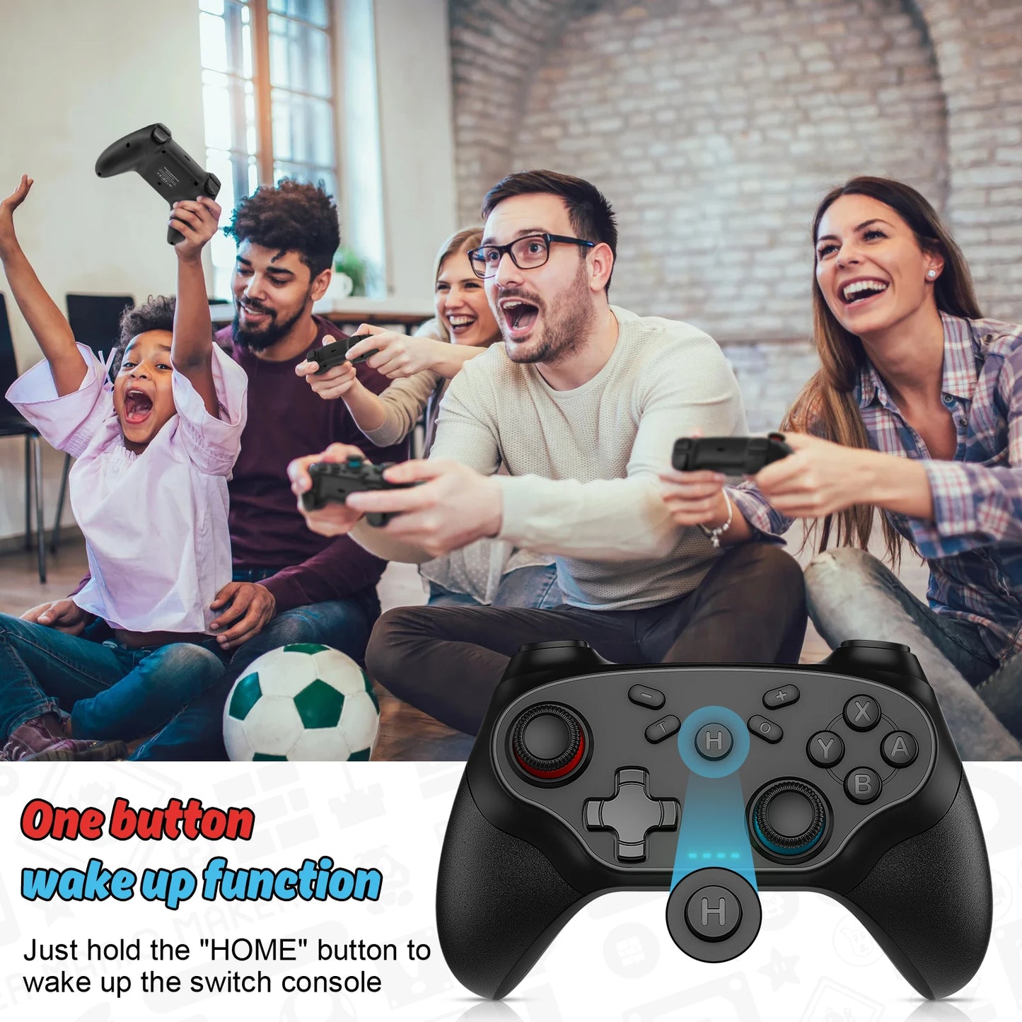 Wireless Controller For Pc/Switch/Oled/Ios/Android Bluetooth Gamepads Turbo Game Controller Vibration Control Console Remote