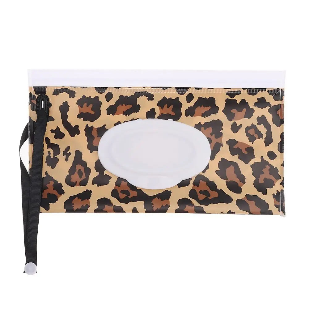 Hot Refillable EVA Wet Wipes Bag Cosmetic Pouch Tissue Box Wipes Holder Flip Cover Snap-Strap Carrying Case Stroller Accessories