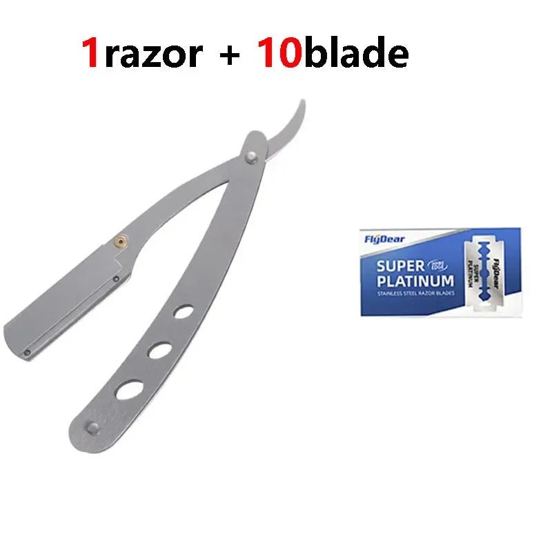 Shaver  Barber Edge Stainless Steel Razor Men Professional Manual Shaver StraightFolding Shaving Shave With Blade
