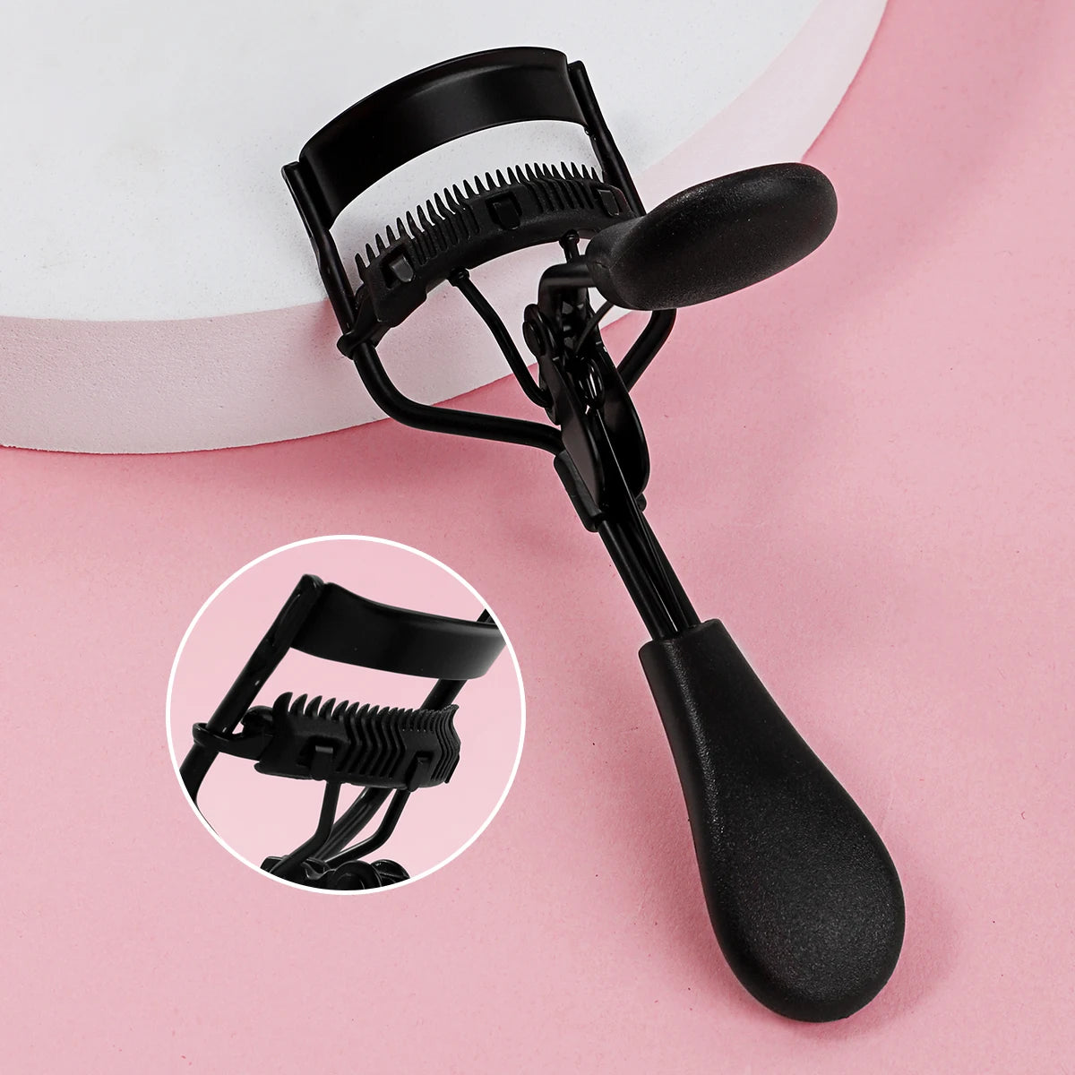 Stainless Steel Eyelash Curler with Comb - Professional Lash Curling Tool