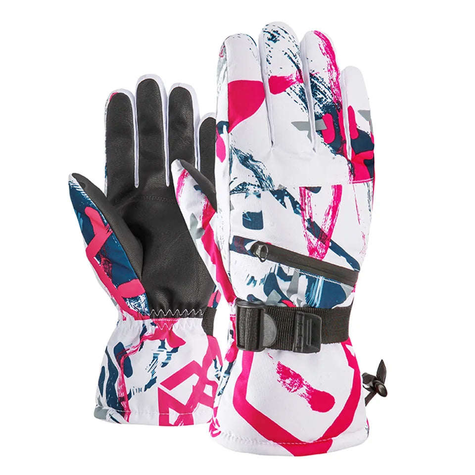 KoKossi Winter Fleece Thermal Ski Snowboard Gloves Windproof Warm Snow Sports Riding Gloves Waterproof Touch Screen Gloves