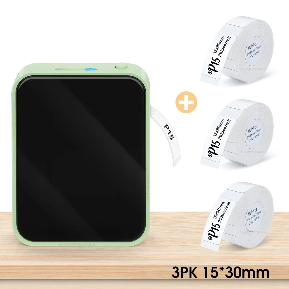 Marklife P15 Wireless Bluetooth Label Printer - Portable Thermal Sticker Maker