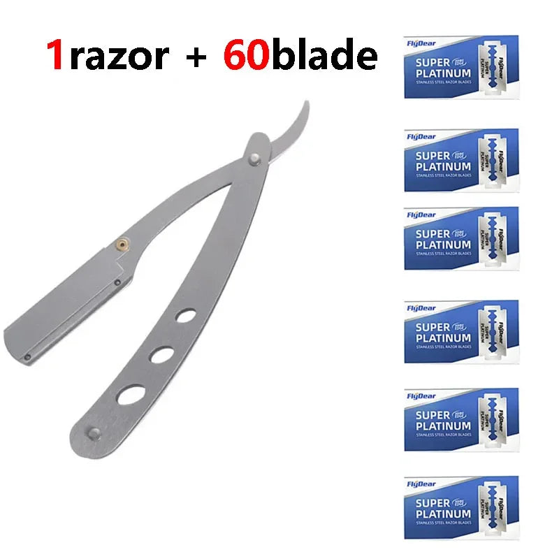 Shaver  Barber Edge Stainless Steel Razor Men Professional Manual Shaver StraightFolding Shaving Shave With Blade