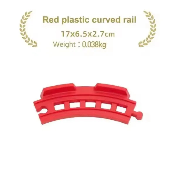 Wooden Train Track Accessories Plastic Flexible Tracks Turntable Slope Bridge fit for Brand Wood Tracks Railway Toys for Kids