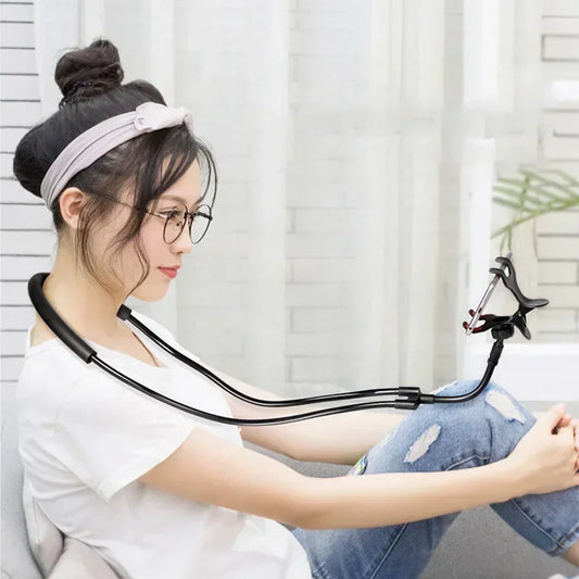 Premium Hanging Neck Phone Holder - 360° Adjustable Lazy Mount Stand