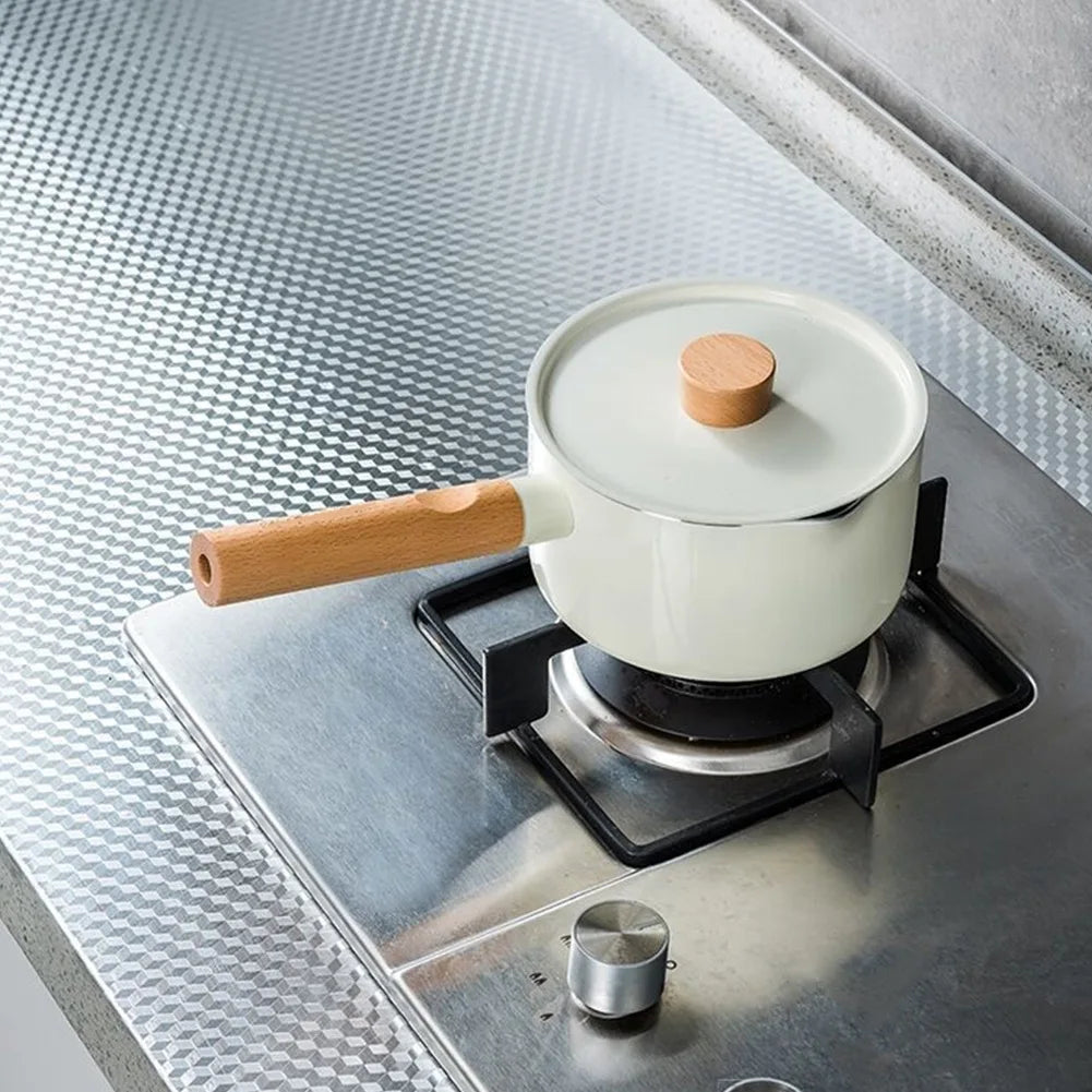 Kitchen Countertop Oil-proof Sticker Waterproof Aluminum Foil Self Adhesive High Temperature Waterproof Kitchen Stove Sticker
