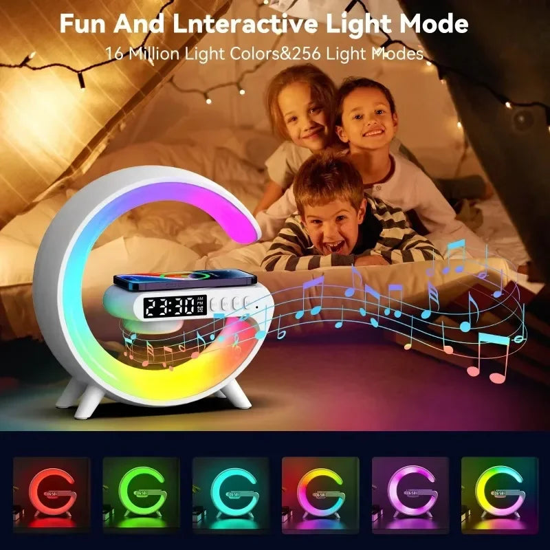 Premium 3-in-1 Wireless Charger - Bluetooth Speaker & RGB Night Light