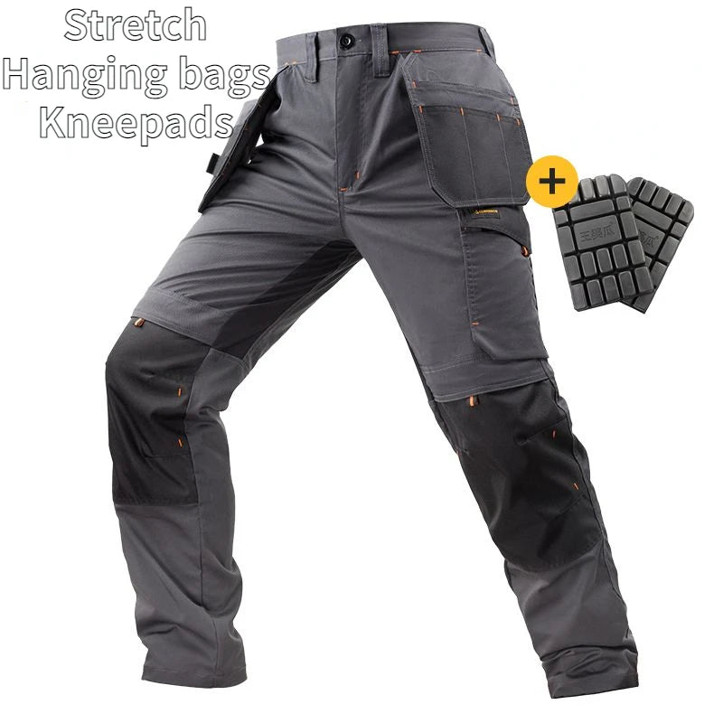 Summer Thin Cargo Pants Men's Multi-pocket Tear Resistance Stretch Trousers Outdoor Site Working Wear-resistant Pants Workwear