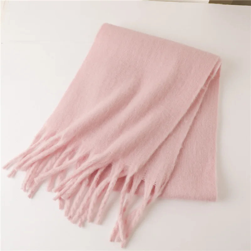 2025 Women's Luxury Winter Cashmere Scarves - Pashmina , Thick Blanket Wrap with Long Fringe for Him & Her Couple-style Scarves