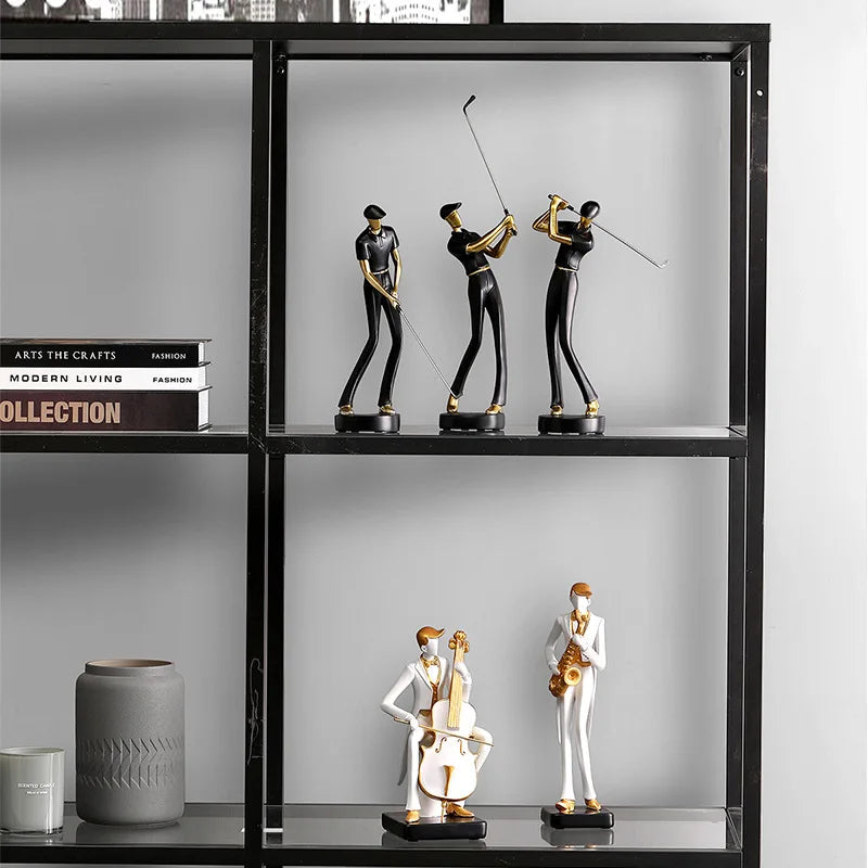 Nordic Golf Character Ornament Light Luxury High-end Office Desktop Study Living Room TV Cabinet Home Decoration