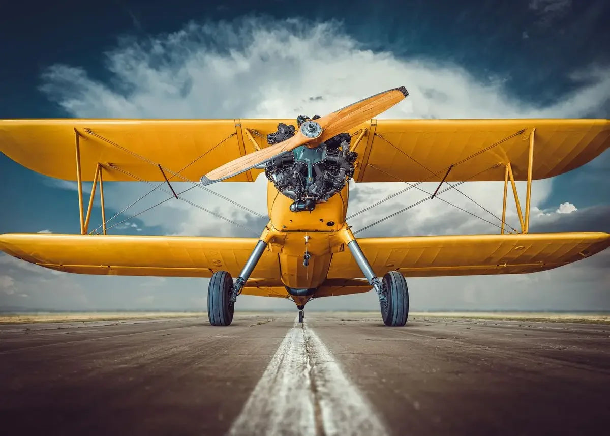 Retro Airplane Fighter Poster Art Canvas Painting Print Sky Aircraft Pictures for Living Room Office Wall Art Home Decor Gift