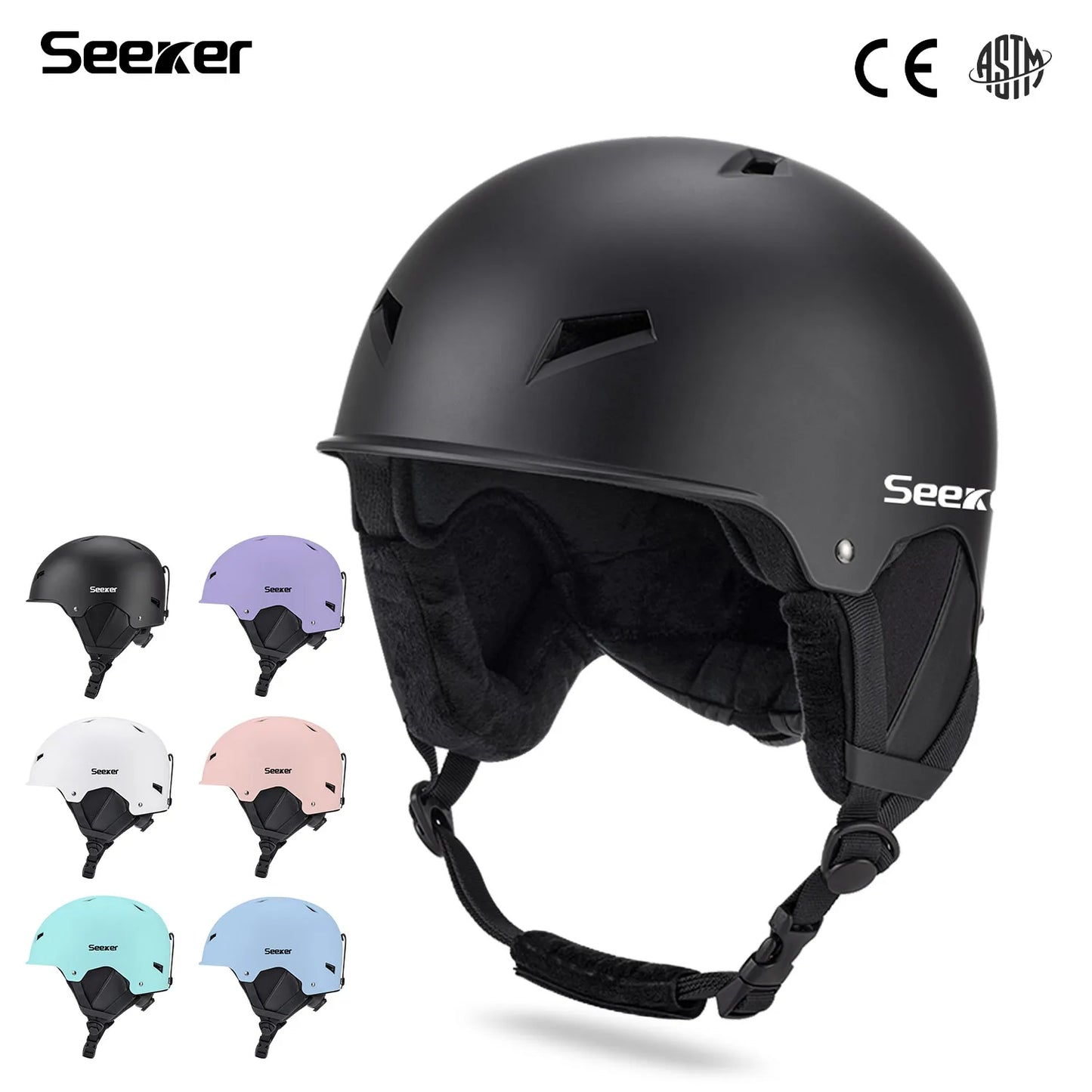 Seeker's new safety ski helmet is lightweight, adjustable, breathable and comfortable, men's and women's outdoor sports ski helm
