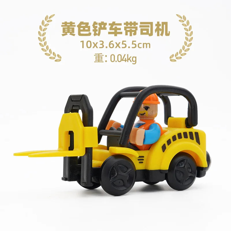 Wooden Train Track Plastic car wash Police Office Fire Department Scene Simulation Play Wooden Railway Track Car toys