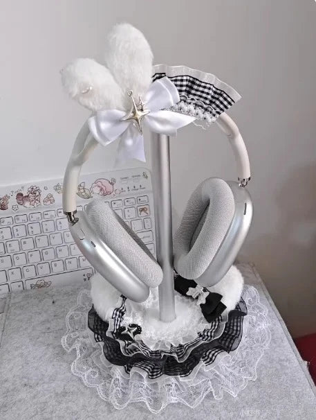 Plush Headphone Stand Customized Cute Headphone Storage Rack Desktop Gaming Esports Earphone Display Stand Headphone Accessories