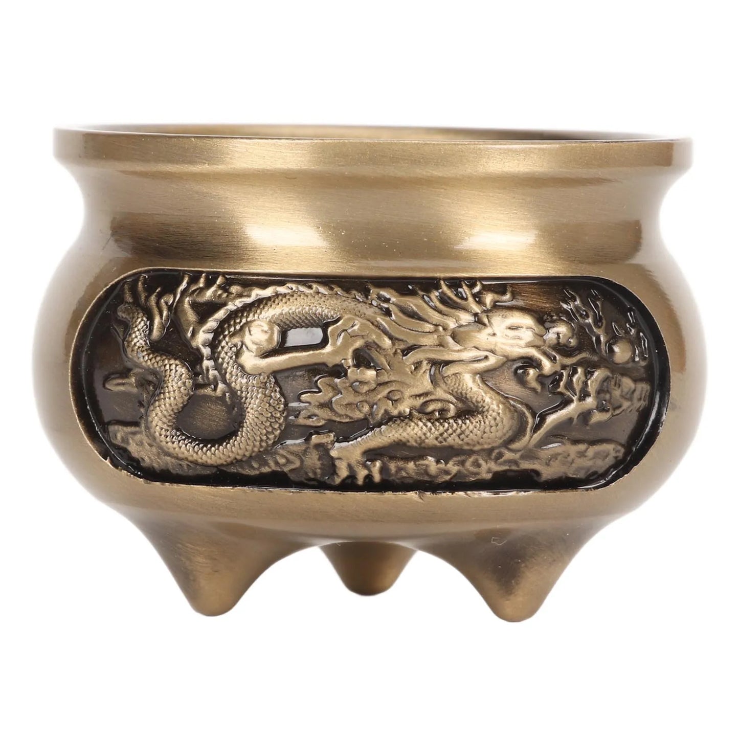 Brass Incense Burner Retro Nostalgia Rustproof Decorative Metal Incense Burner Holder with Incense Stick Holder Base