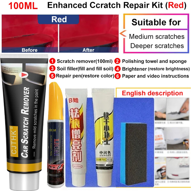 Professional Car Scratch Remover - Paint Repair Polishing Compound Wax