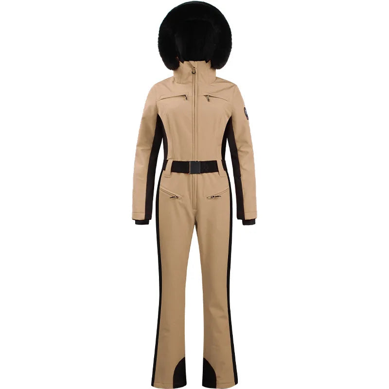 Ski Suit for Women, Jumpsuit, Thermal, Thicken, Waterproof, Windproof, Outdoor Sport Wear, Snowboard, Mountain, New, Winter