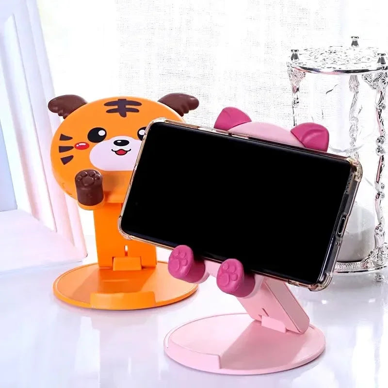 Cute Cartoon Phone & Tablet Stand - Foldable Desktop Holder