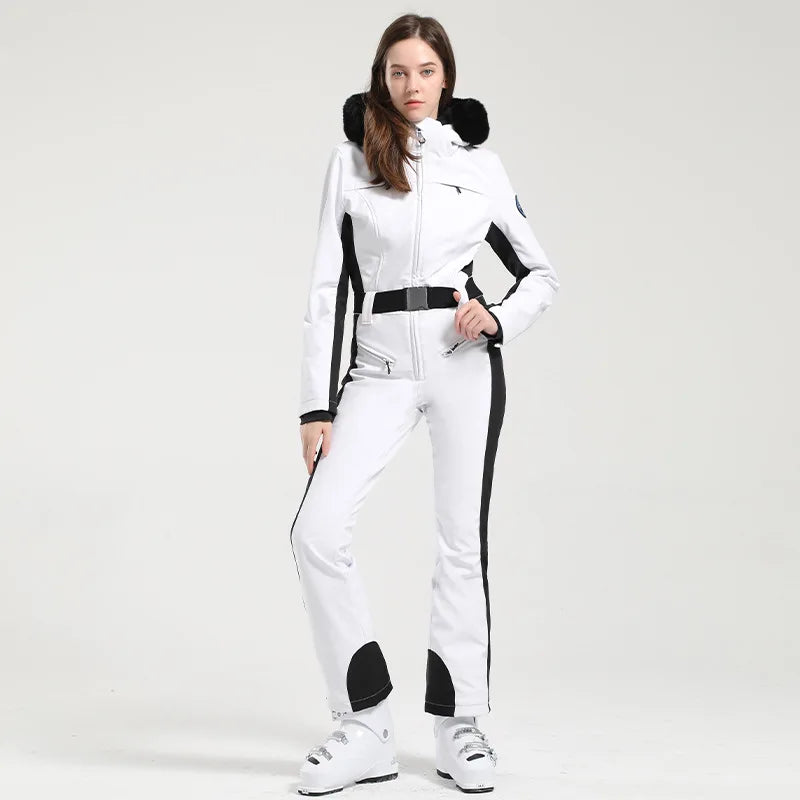 Ski Suit for Women, Jumpsuit, Thermal, Thicken, Waterproof, Windproof, Outdoor Sport Wear, Snowboard, Mountain, New, Winter