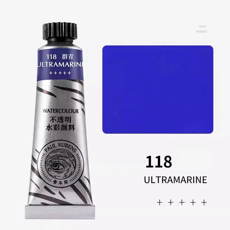 Paul Rubens 36 Colors Non-transparent Watercolor Paint Tube 15ml Professional Watercolour For Painting Anime Art Supplies