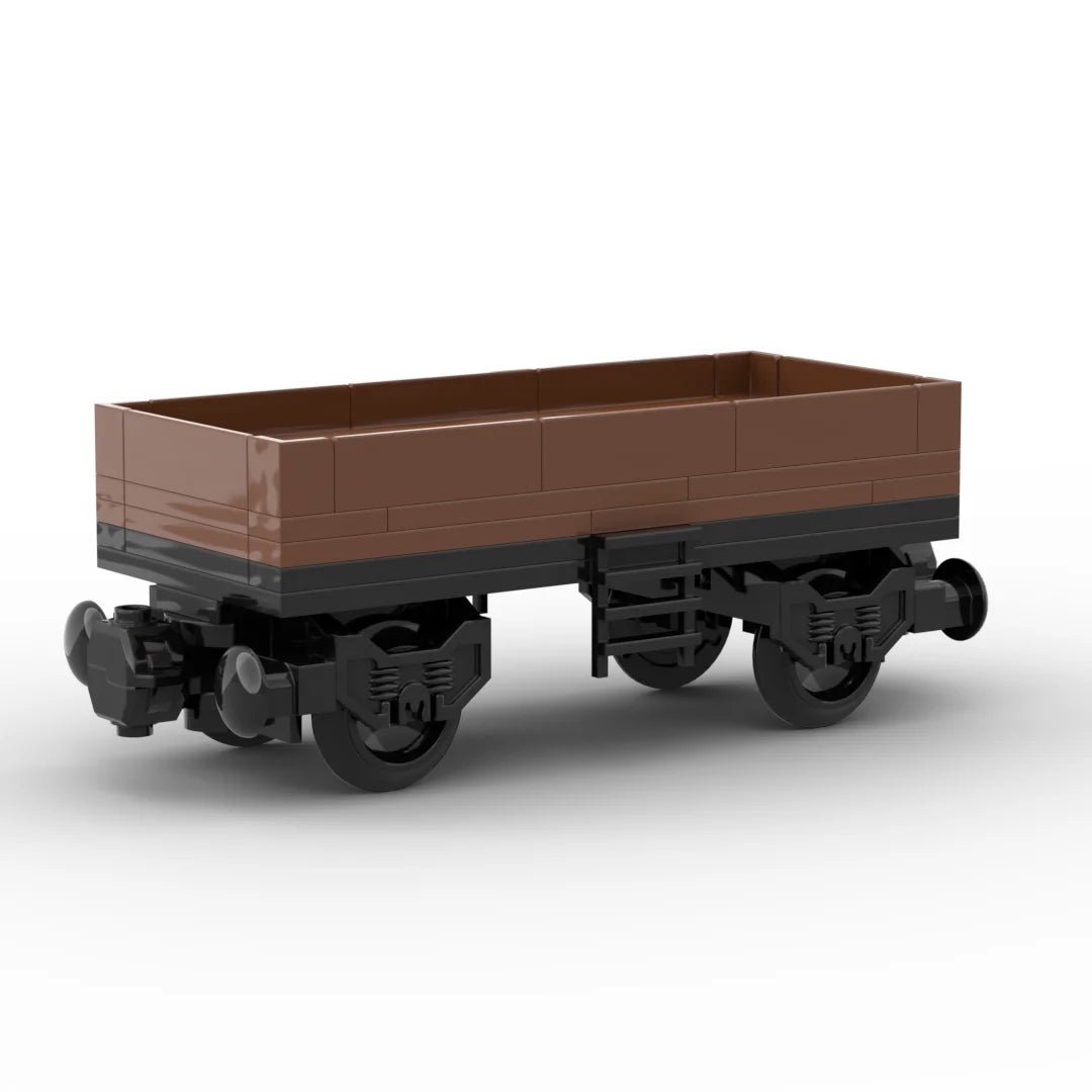 MOC Building Blocks City Freight Train Model Transport Carriage Children DIY Assembly Brick Toys Birthday Gift