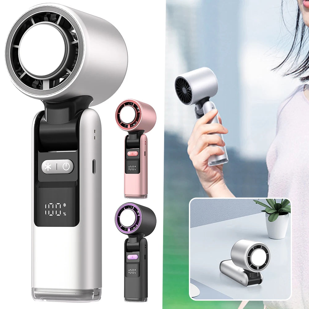 Xiaomi 100 Turbos Chilled Ice Sensation Cold Fan Super Mini Turbos Speed Fan USB Powered Digital Display For Summer