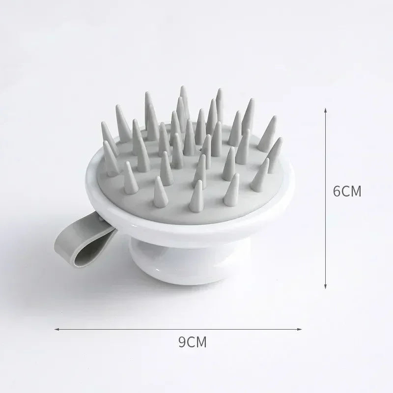 Silicone Scalp Massage Brush - Shampoo Applicator & Body Exfoliator for Spa-Quality Hair Care