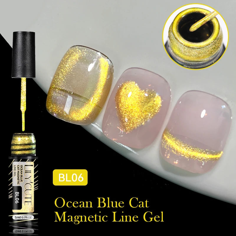 LILYCUTE Reflective Glitter Gel Nail Polish - 5ml Sparkling Liner