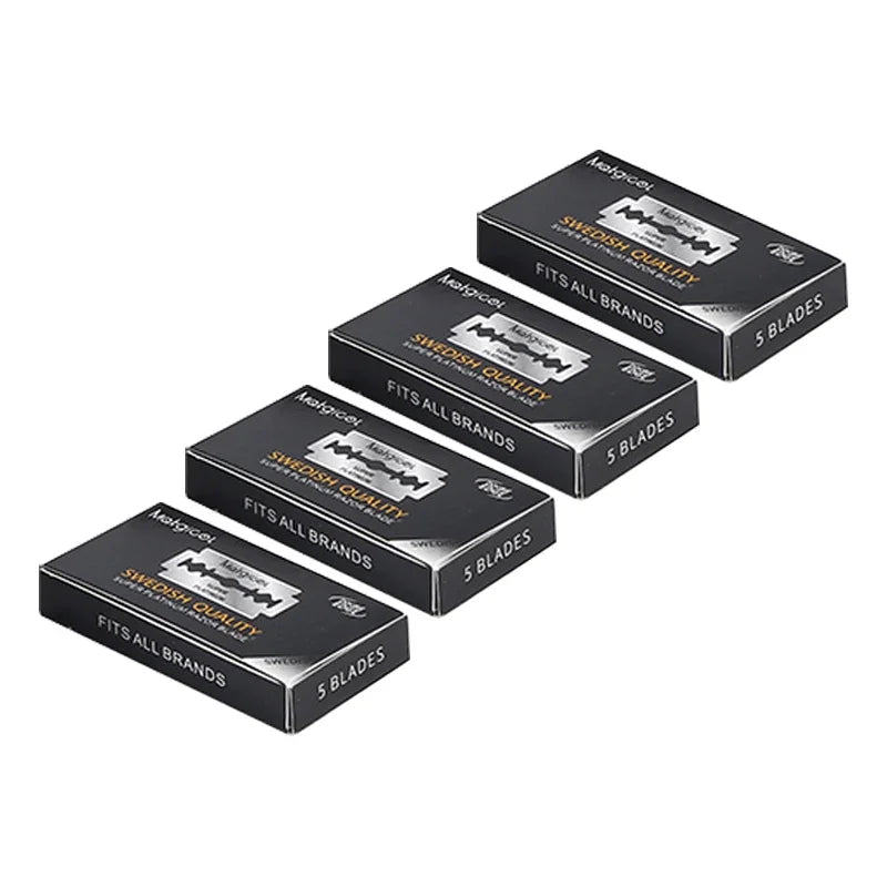 Wholesale 20 Pcs Double Steel Edge Blade Razor Blades Stainless Safety Ultra-sharp To Shave Blade For Manual Razor Safety
